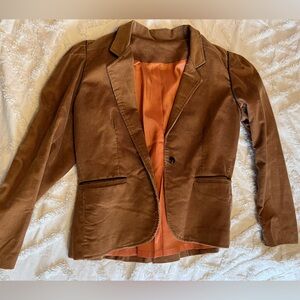 TomboyX Brown Blazer with Orange Lining